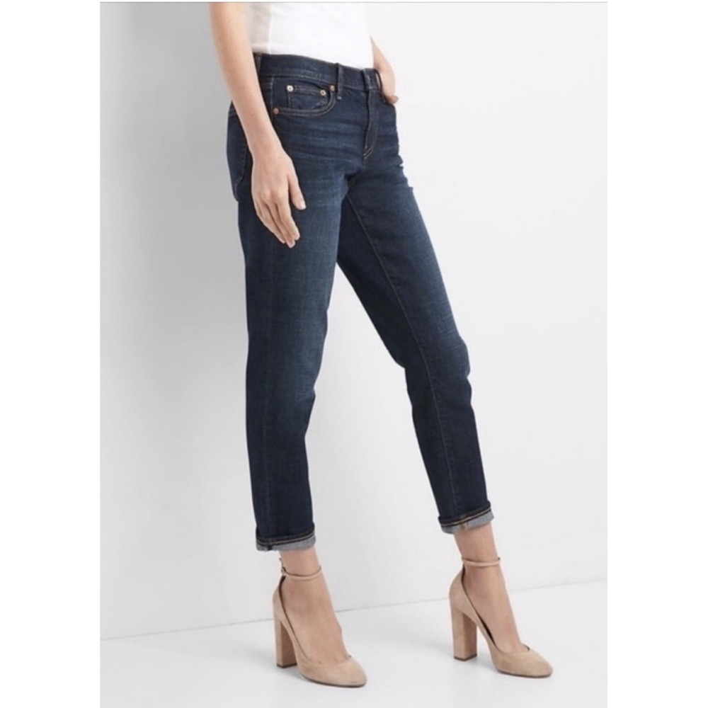Gap Girlfriend Selvedge‎ Dark Vintage Blue 31 Tall Minimalist Casual